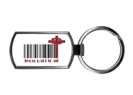 Easter Rectangular Metal Keyring